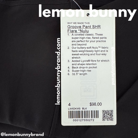 lululemon Groove Super High-Rise Flared Pant Nulu Black Size 4 Brand New NWT - Picture 3 of 16